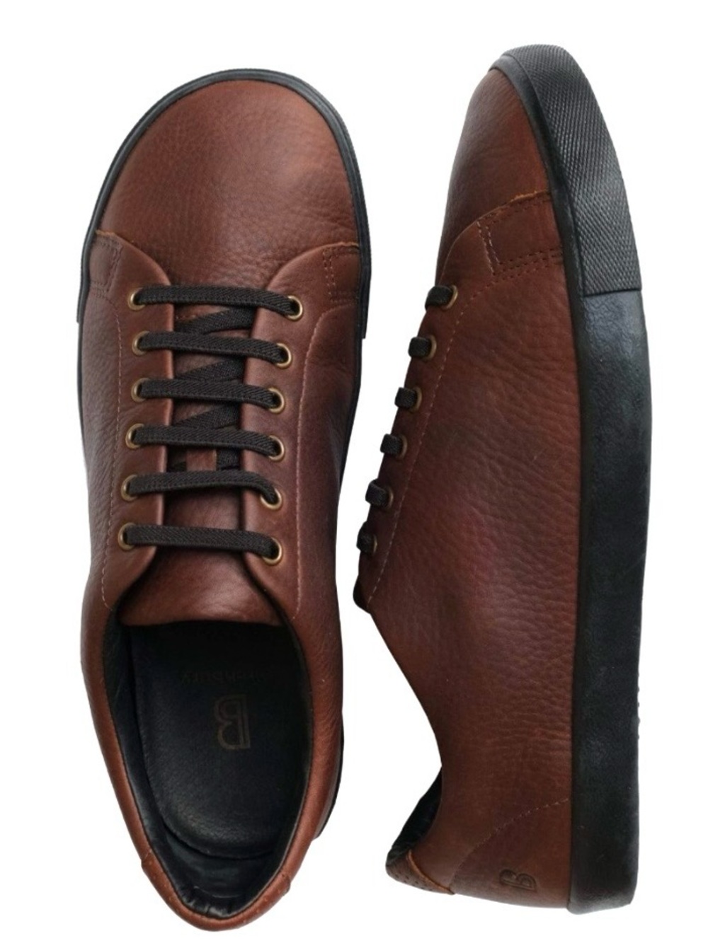 Birchbury Bramford Brown Leather Barefoot Sneakers Men’s 10 Minimalist